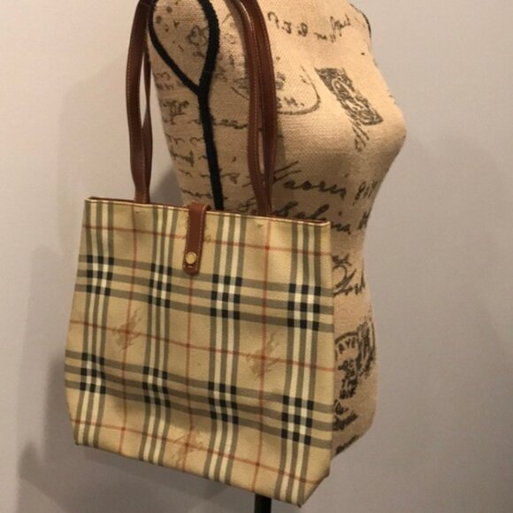 Burberry Check Pattern Shoulder Bag - Picture 1 of 11